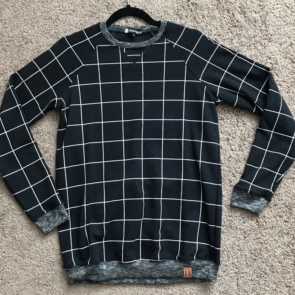 Beau Hudson Adult Grid Print Sweatshirt